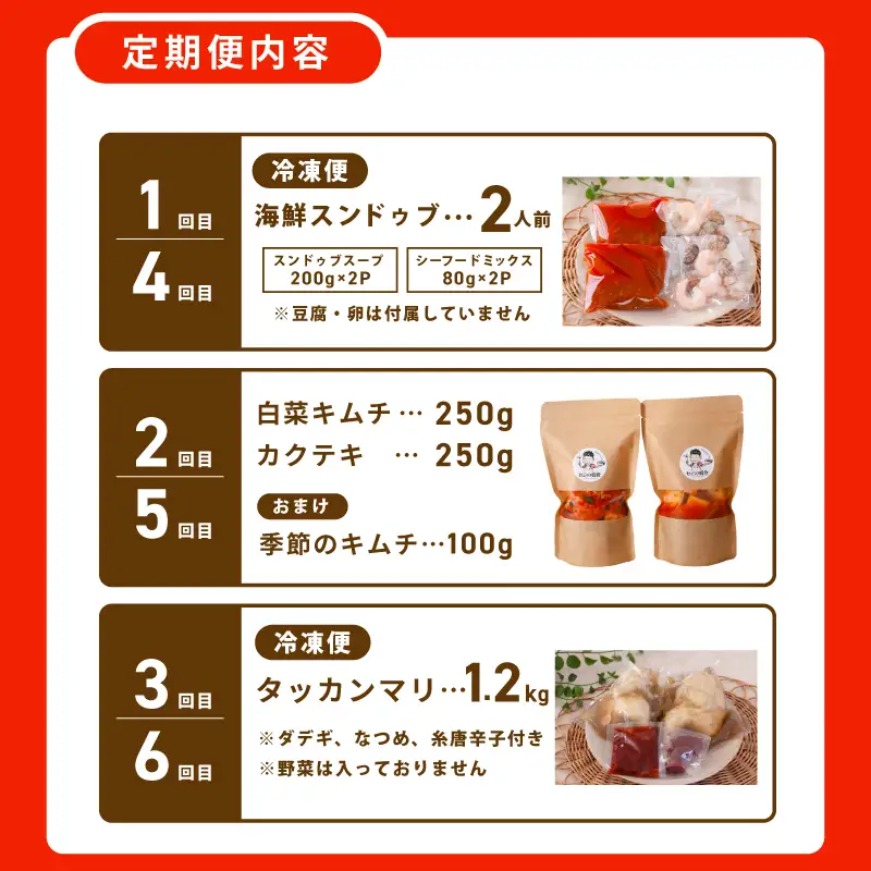 【定期便】セミの韓食　食べ比べ定期便 全6回