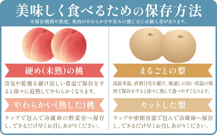 旬の フルーツ セット ミニ 2ヶ月定期便 8月・9月配送 桃 3玉 梨 3玉