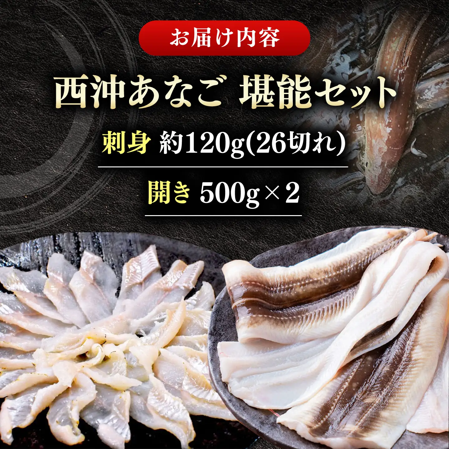 【対馬西沖あなご堪能セット】 刺身120g 開き500g×2 《対馬市》【すし処慎一】 あなご 国産 肉厚 穴子 アナゴ 新鮮 鮮魚 冷凍[WCO006]