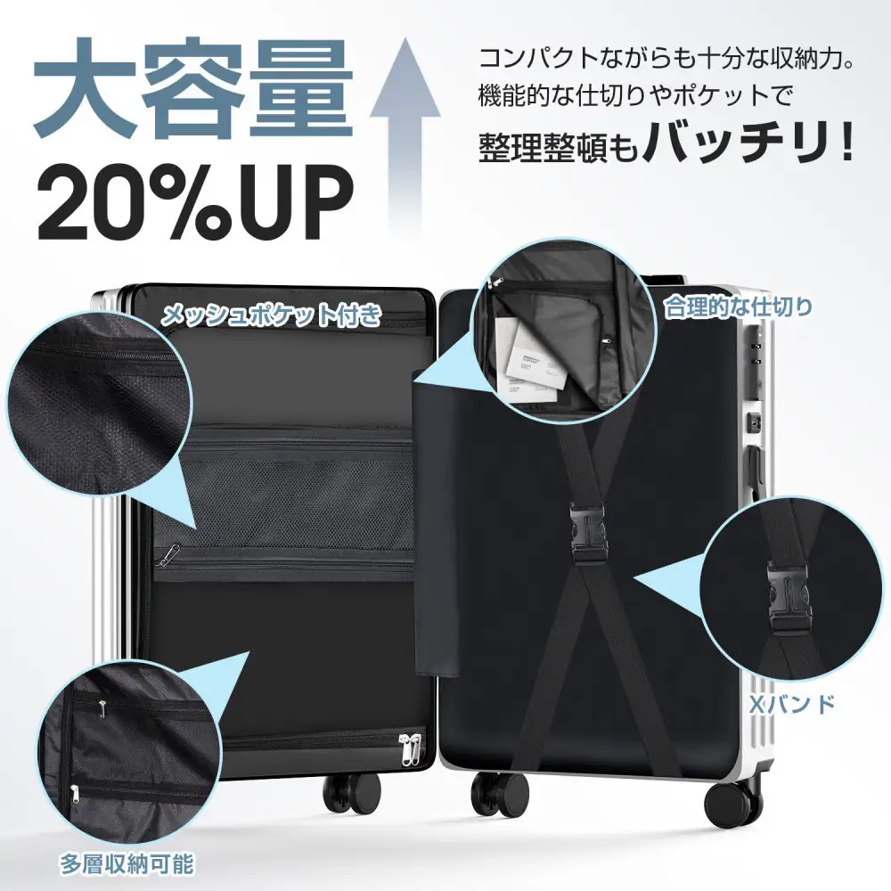 スーツケース  701   Sサイズ　パールホワイト