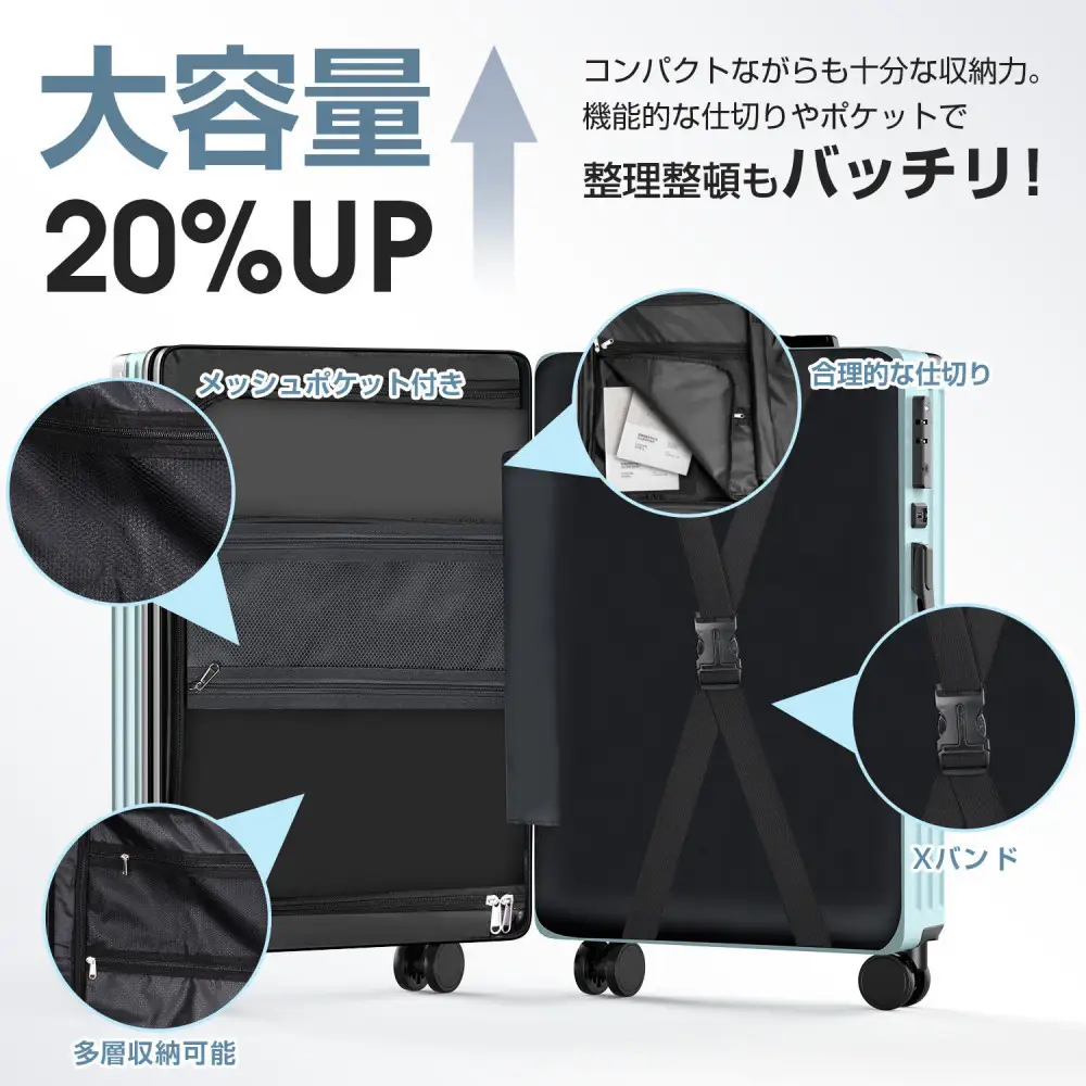 スーツケース  701   Sサイズ　ミントブルー