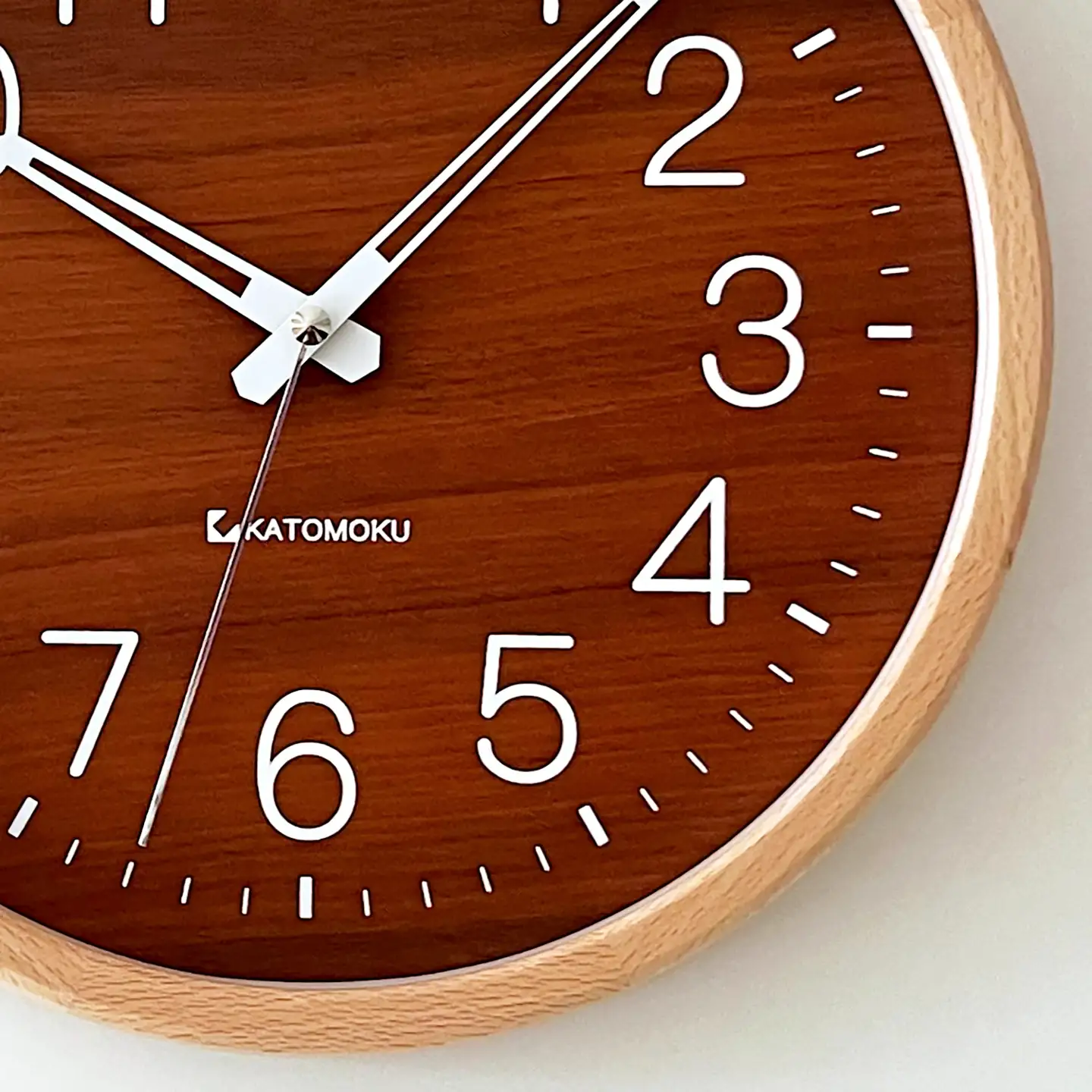 KATOMOKU Muku clock 2 ≪km-73RC≫木製掛け時計(電波スイープムーブメント(連続秒針))【R7342】