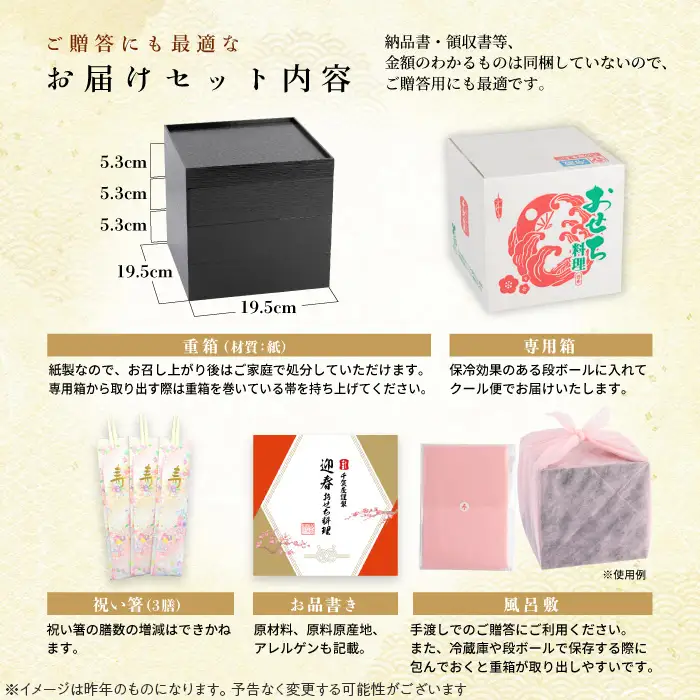 【早期限定寄附額】千賀屋謹製 迎春おせち料理「香千花」和風三段重 3人前 全40品 冷蔵おせち料理 ［035S28］
