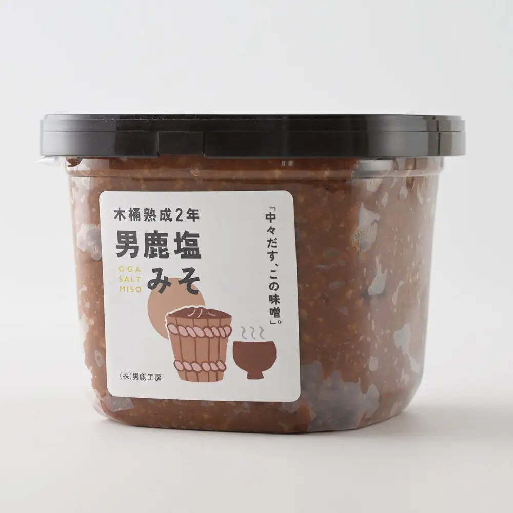 味噌 男鹿なまはげの塩使用 木桶熟成2年男鹿塩みそ 1kg（1kg×1個）