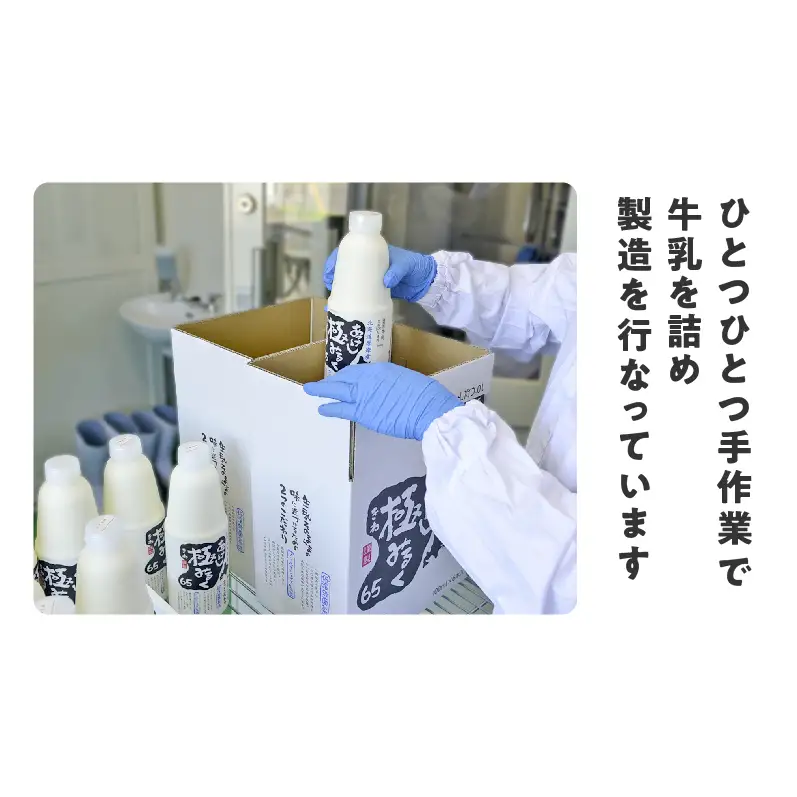 3ヵ月 定期便 北海道 厚岸産 牛乳 あっけし極みるく65 200ml×15本 (計3L) 全3回 連続お届け 【釧路太田農業協同組合】[ ミルク ノンホモジナイズ製法 濃厚 農協 北海道産 飲みきりサイズ ]