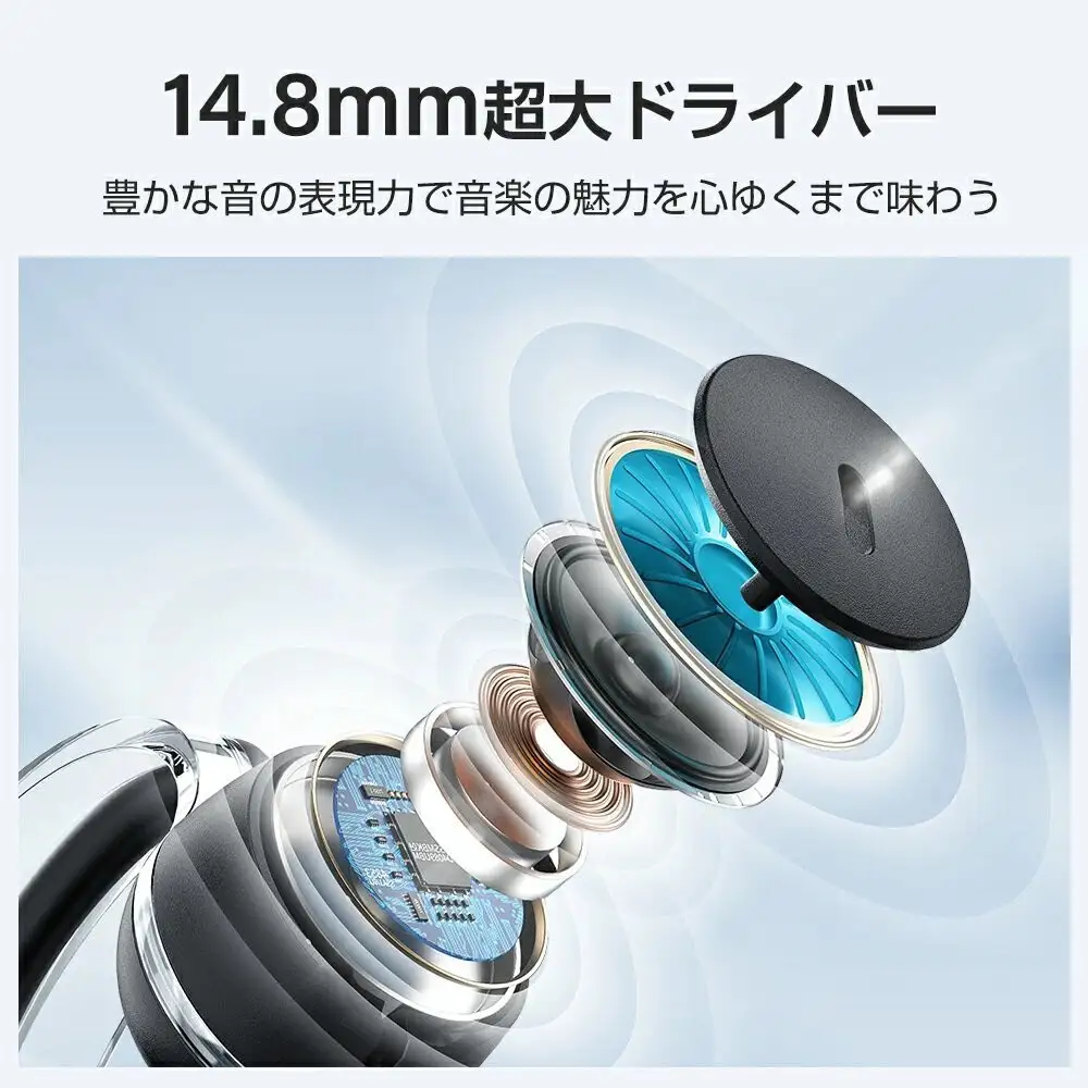 H08ワイヤレスイヤホン  ミントグリーン