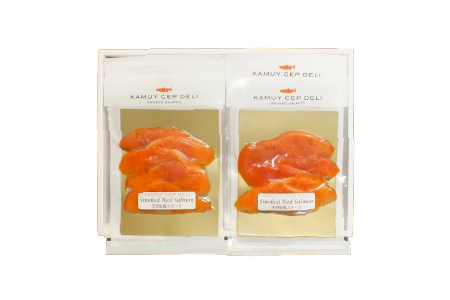 [鮭匠ふじい]天然紅鮭のスモークサーモン40g×8P A-42060
