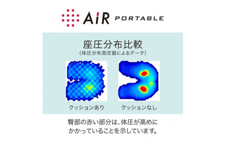 クッション 西川 nishikawa エアー ポータブル S サイズ ブルー P218W クッション