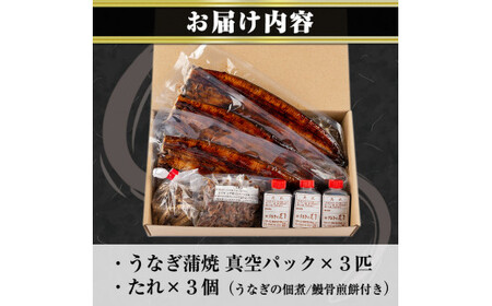 D-037 鹿児島産うなぎ蒲焼セット【うなぎの尾方】霧島市 国産 鹿児島県産うなぎ 蒲焼き