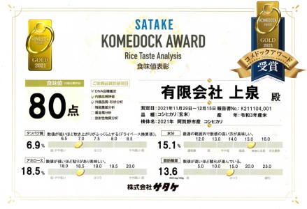 【令和7年産】旧笹神村産 コシヒカリ 3kg 白米 上泉 農家直送 コメドック 金賞 贈答 新潟県、米、こめ、コメ、白米、精米 1Q05011