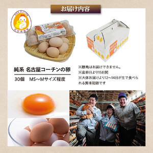 純系 名古屋コーチン卵 30個 卵