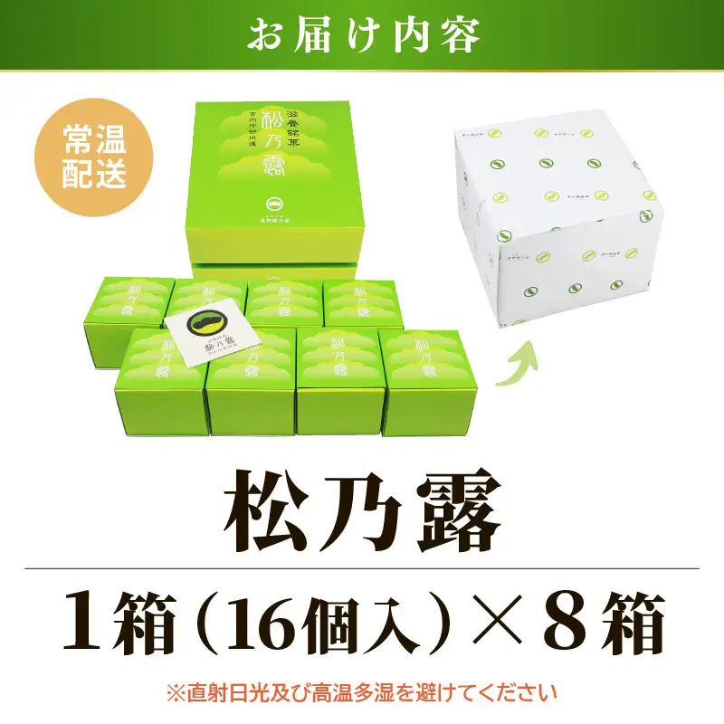 【あわら市銘菓】松乃露 8箱入 （計128個入り）/ 伝統銘菓 銘菓 菓子 マカロン メレンゲ 珈琲 抹茶 ブランデー 茶菓子お酒に合う スイーツ コーヒー  食品添加物不使用 手作り お土産 [aw019-a001]