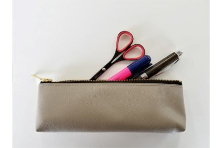 H7-158 ALLEX スリム100 Noir【レッド】スリムはさみ（11165R）
