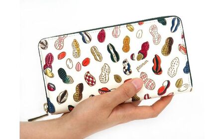 長財布 大容量 ぐるっとファスナーの長財布 ピーナッツ 文庫屋大関 通帳が入る 財布 レディース ラウンドファスナー レザー 本革 革 文庫革 レディース財布 お財布 通帳 通帳入れ 通帳ケース 日本製 東京 墨田区