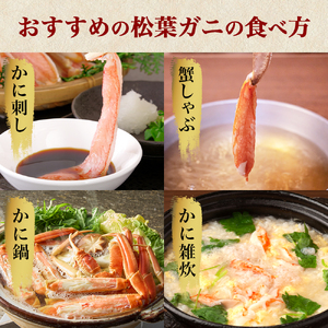 【魚倉】 足１本なしボイル松葉ガニ（並500g） かに ズワイガニ
