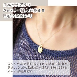 【K10】イニシャルペンダントネックレス　イニシャル：E