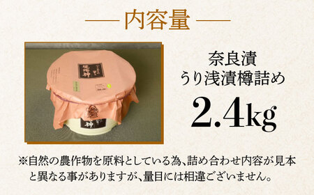 【先行予約】奈良漬 「琥珀漬」 うり浅漬 樽詰め 2.4kg [ABAE013] 