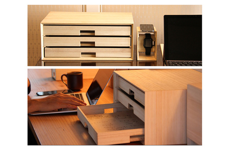 トレーキャビネット 桐 3段 キャビネット