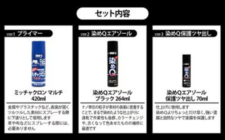 染めQの定番セット（ミッチャクロンマルチ420ml×1本/染めQエアゾール