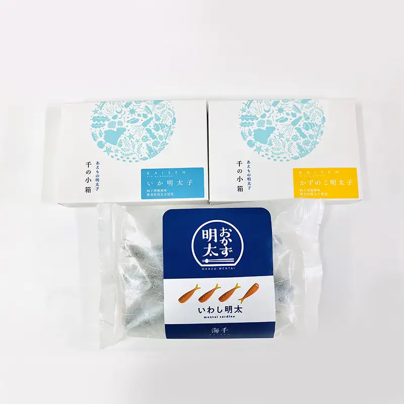 明太子屋がこだわった　おかず明太子　Bセット（いか明太子・数の子明太子・いわし明太子） 2P3