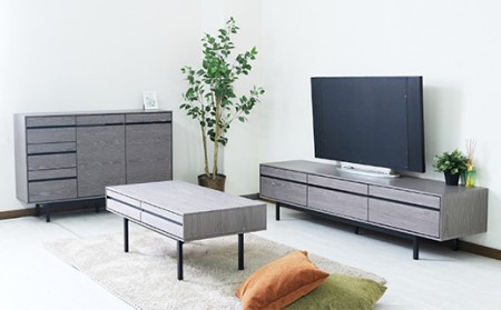 【開梱・設置】ロゼッタ 180cm テレビボード（グレーC-106）　AX062