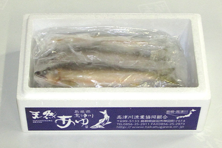 【天然もの】清流・高津川上流で捕れた天然あゆ(冷凍1200g・12～24尾程度)【配送不可地域：離島】【1209708】