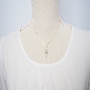 K18 南洋真珠・あこや真珠　アニマル【ねこ】モチーフペンダント AN11P