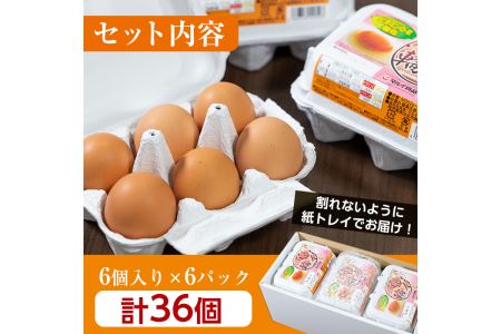 i020 鹿児島県産 赤たまご マルイの輪 卵 36個 (6個入り×6パック)【マルイ食品】
