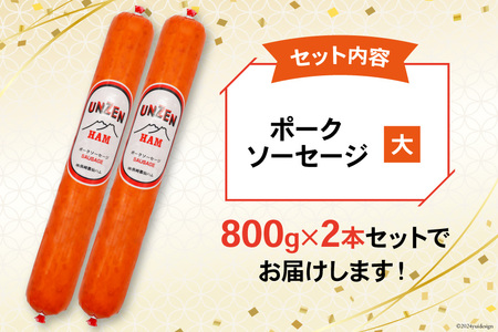 FD193 雲仙ハム ソーセージ 大800g×2本 [長崎県 島原市] | 長崎県島原