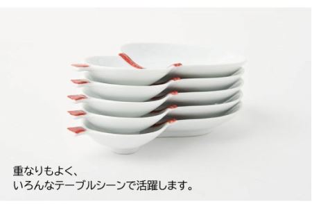 【陶器市特集】【波佐見焼】ひょうたん 二品盛皿 5枚セット【福田陶器店】 [PA195] 