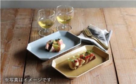 【波佐見焼】八角 プレート L グレー2枚セット 皿 食器 プレート 【和山】 [WB69]  波佐見焼
