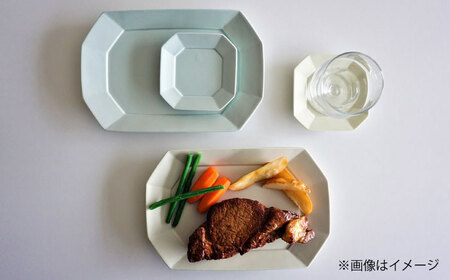 【波佐見焼】角 プレート L・S ミントブルー・アイボリー 4枚セット 食器 皿 【永峰製磁】【eiho】 [RA39] 波佐見焼
