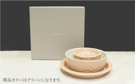 【波佐見焼】teteeat 子供食器 グリーン ボウル プレート 小皿 4点セット 食器 皿 【堀江陶器】 [JD125]  波佐見焼