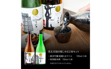 美丈夫 純米吟醸 純麗たまラベル＆特別純米酒  720ml×2本