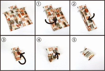 【2way レインバッグ】傘生地で作ったエコバッグ(カラビナ付)　みの(パープル) 