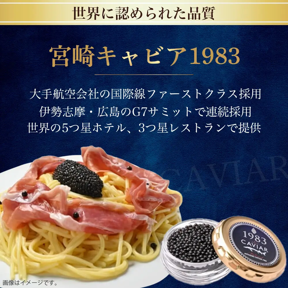 【定期便：全6回】【国際線ファーストクラス採用】宮崎キャビア1983（20g×6回）