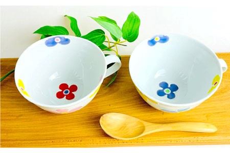 【波佐見焼】「彩花」スープカップ セット 食器 皿 【大新窯】 [DC65]  波佐見焼