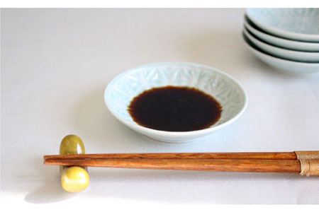 【波佐見焼】麻の葉シリーズ 9cm プレート S（ブルー）5枚セット 小皿  食器 皿 【陶芸ゆたか】 [VA84]  波佐見焼