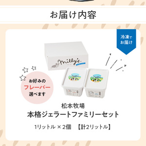 【最速配送】本格ジェラートファミリーセット 2L ／ アイス ジェラート アイスクリーム【B109】