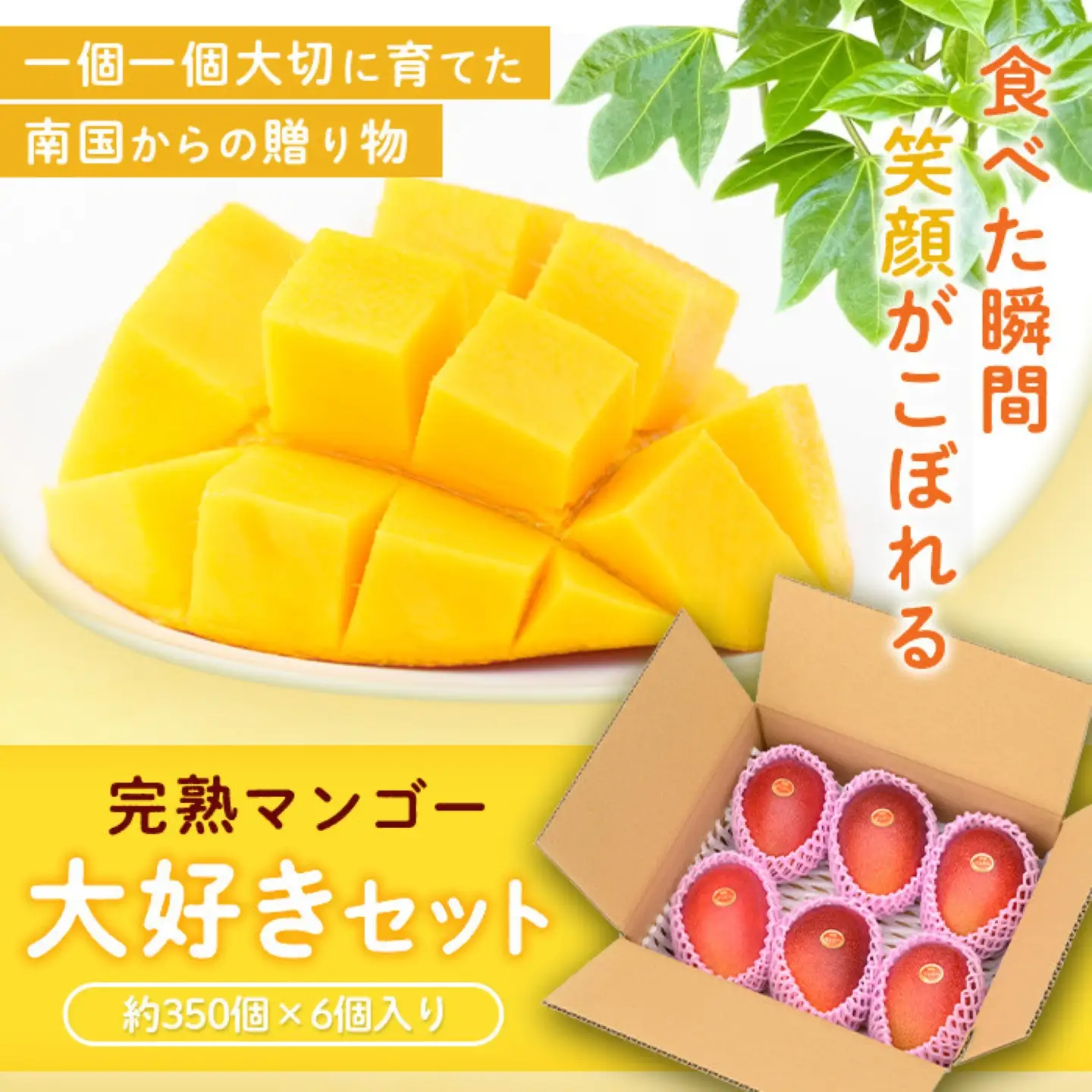 【D15001】肝付町産 完熟マンゴー 大好きセット 約350g×6個 【SHOWAマンゴー農園】