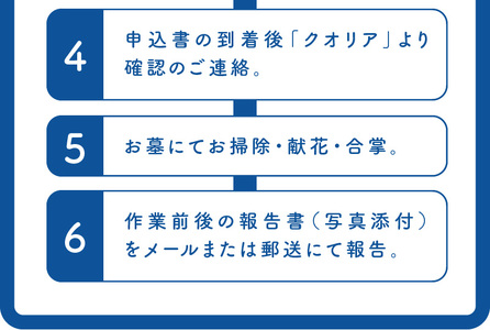 お墓のお掃除代行サービス（清掃・献花・合掌）[044B01]