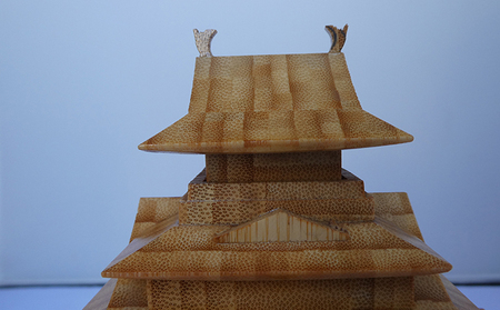 数量限定 お城 竹製 寄せ竹 小15.5ｘ13ｘh21cm 工芸品 インテリア 手作り 城 置物 