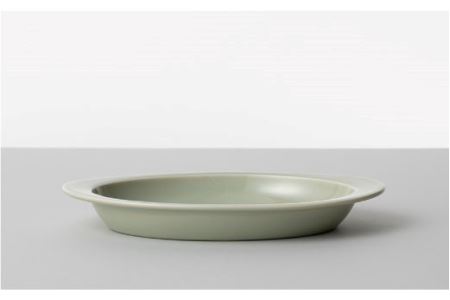 【波佐見焼 マルヒロ】HASAMI SEASON 01 オーバルプレートセット（4点）グリーン×イエローベージュ [EB151] 波佐見焼