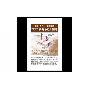 ゴア 羽毛ふとん（ハンガリーダウン使用）　ブルー色