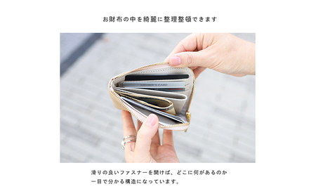 思わず誰かに見せたくなるモンスターL字ミニ財布/コンパクト ファッション小物 キャラクター  ブラック