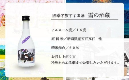 C0-07B越後雪紅梅 四季を旅するお酒 春夏秋冬セット300ml×4本【長谷川酒造】