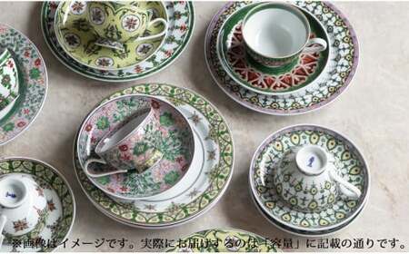 源右衛門窯 赤絵ミナイ手絵変り 碗皿 有田焼 A700-30