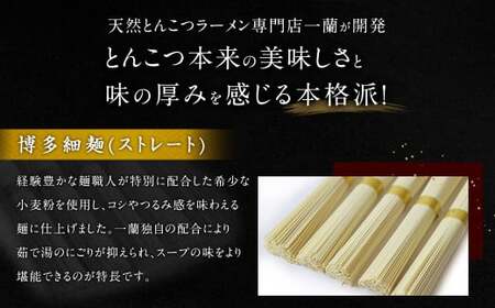 【9月30日で受付終了】一蘭 ラーメン 博多 細麺 小分けセット 合計15食 とんこつ 福岡