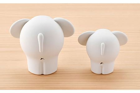 【波佐見焼】 置物 ・新ぞう大小（無釉・つや無し） インテリア 陶器 雑貨 【アトリエやま】 [RE07]  波佐見焼