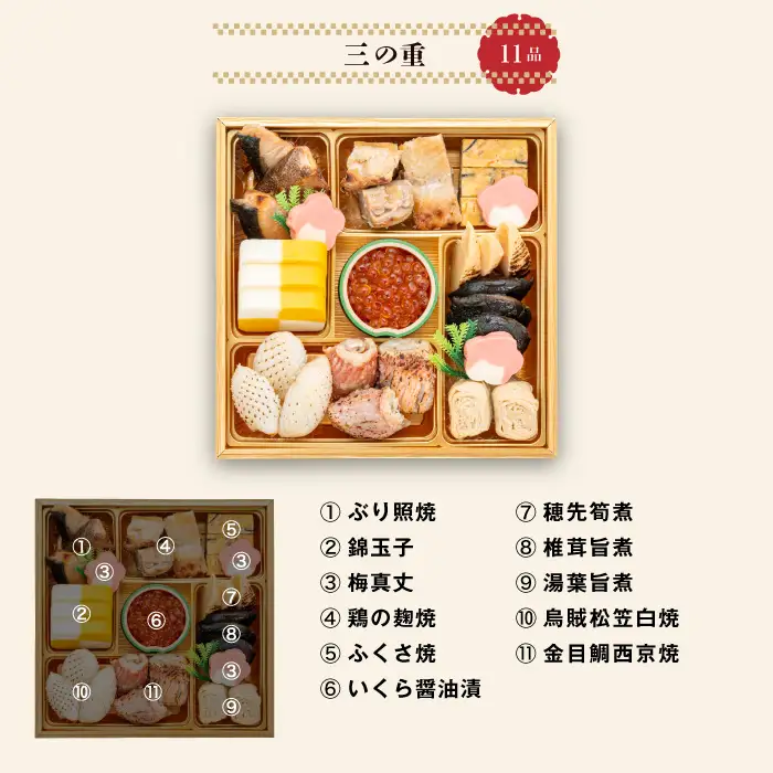 【早期限定寄附額】千賀屋謹製 2027年 迎春おせち料理「にほんばれ」和風三段重 3人前 冷蔵 ［035S10］ おせち 2027 おせち料理 小牧市 年内配送 年内発送 お節 冷蔵 冷蔵おせち 人気 新春